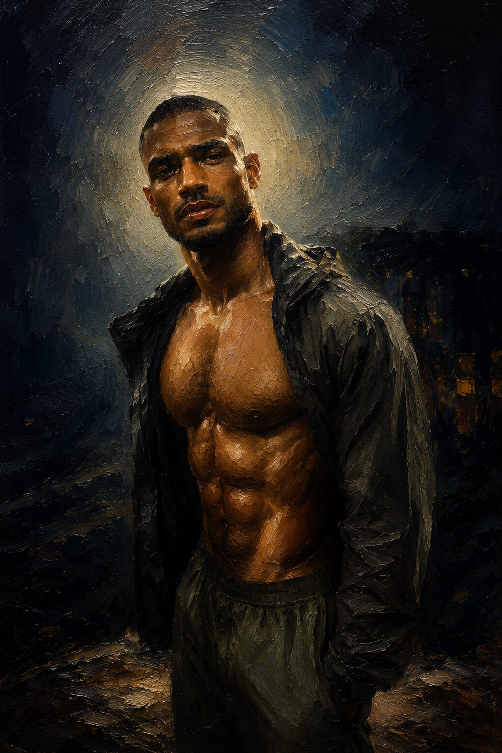 peinture huile sur toile faite sur commande - PORTRAIT BOGOSSE PECS