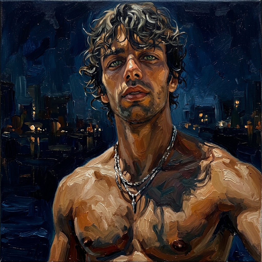 peinture huile sur toile faite sur commande - PORTRAIT BOGOSSE AUTRE TEMPS SAHARA