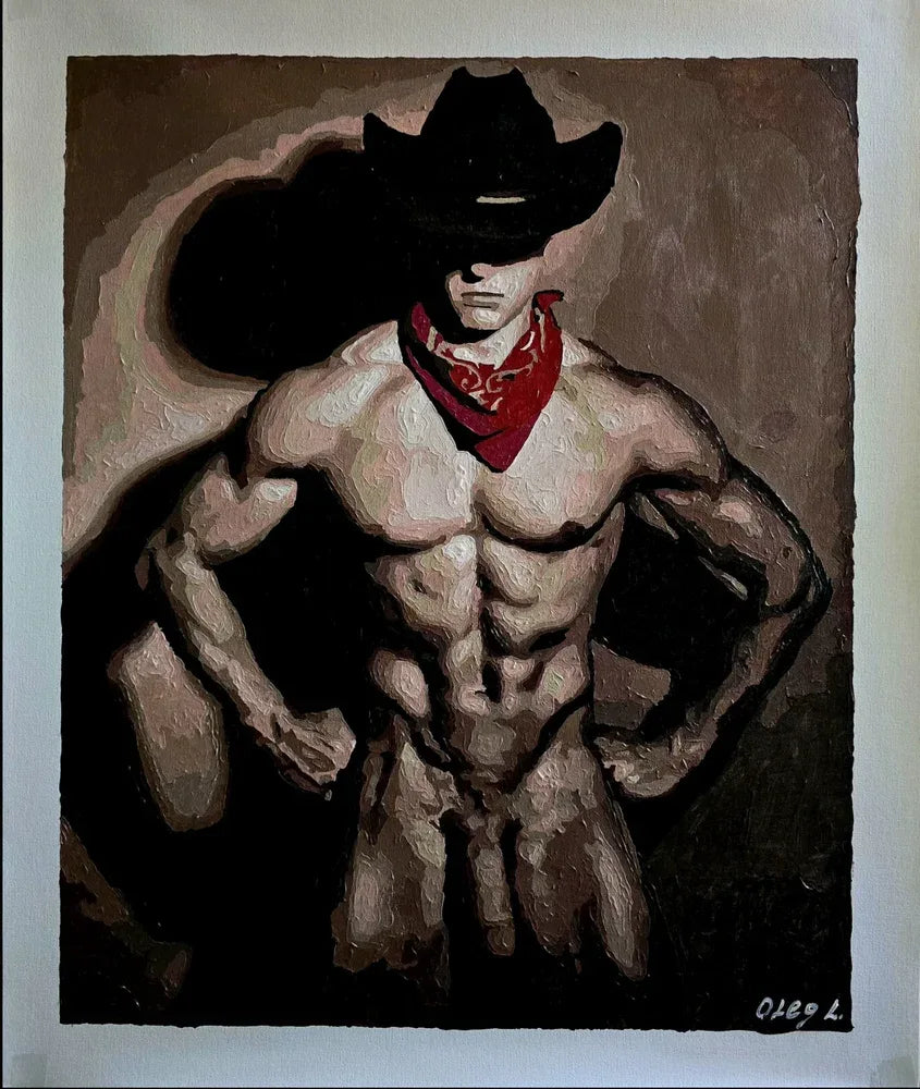 art érotique peinture huile sur toile gay homme nu - Kikooyou Art Gallery