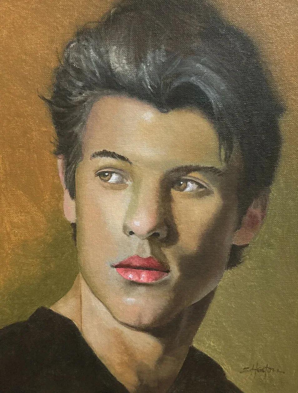 portrait homme tableau peinture huile sur panneau / figure man oil painting on cardboard - Kikooyou Art Gallery