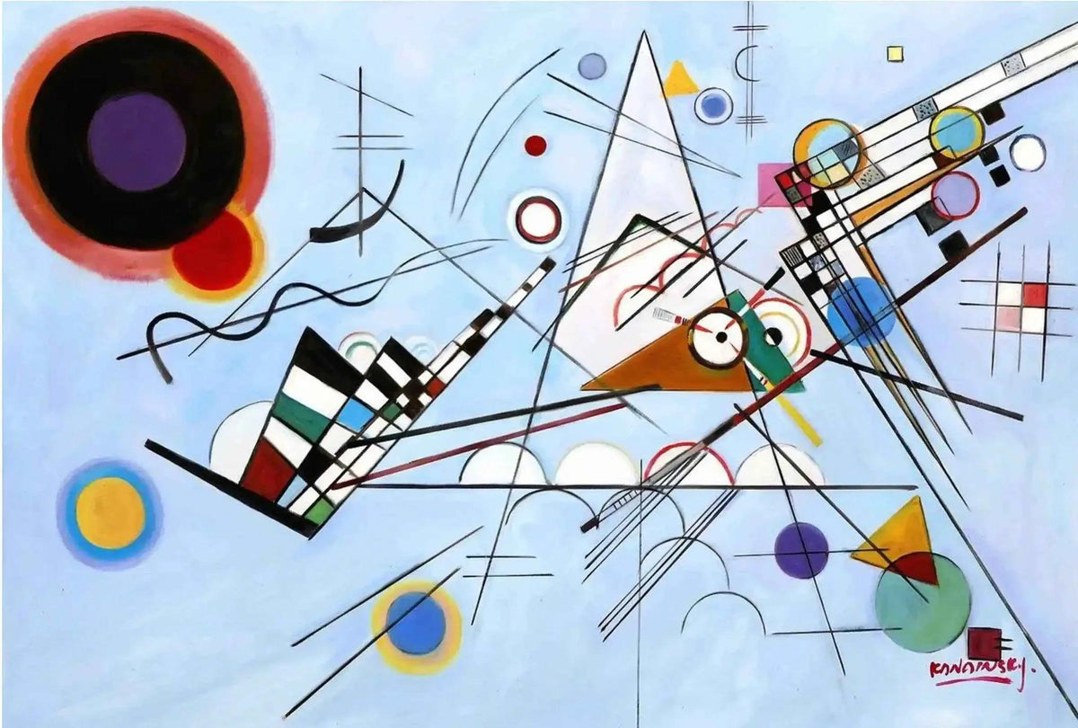 art-abstrait-impressionnante-peinture à l'huile-inspirée de Kandinsky - Kikooyou Art Gallery