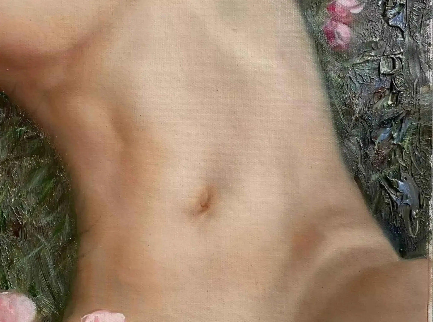 art-décoration-tableau-femme-nue-intégrale-peinture-originale-huile-toile - Kikooyou Art Gallery