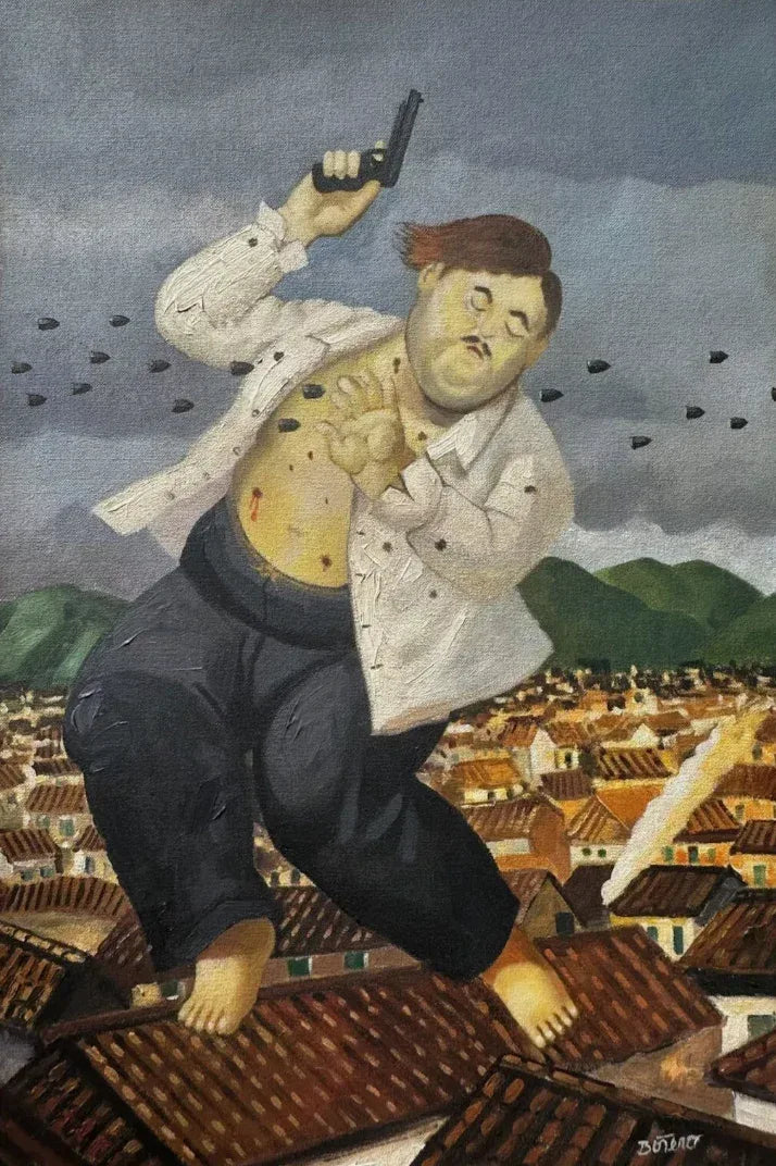 art-portrait-masculin-surréalisme-homme-peinture-huile-toile - Kikooyou Art Gallery