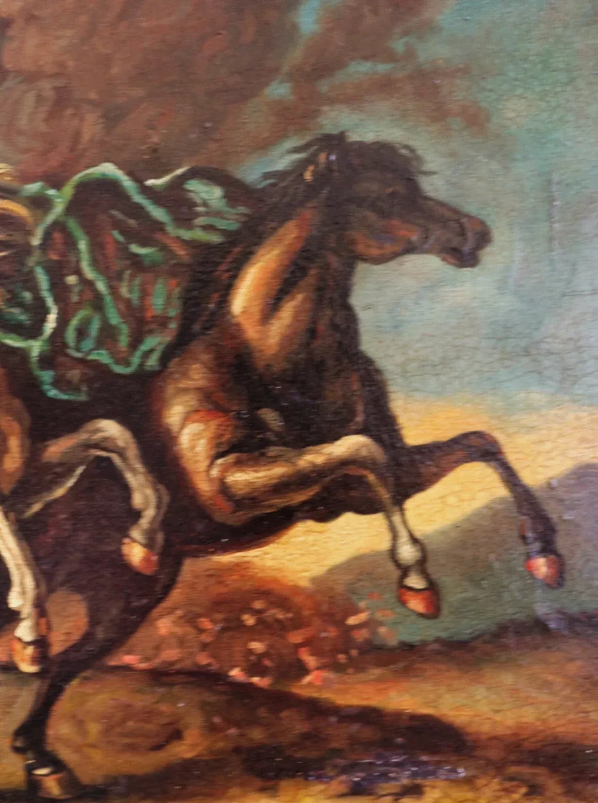 art-animal-cheval-sauvage-peinture-huile-toile - Kikooyou Art Gallery