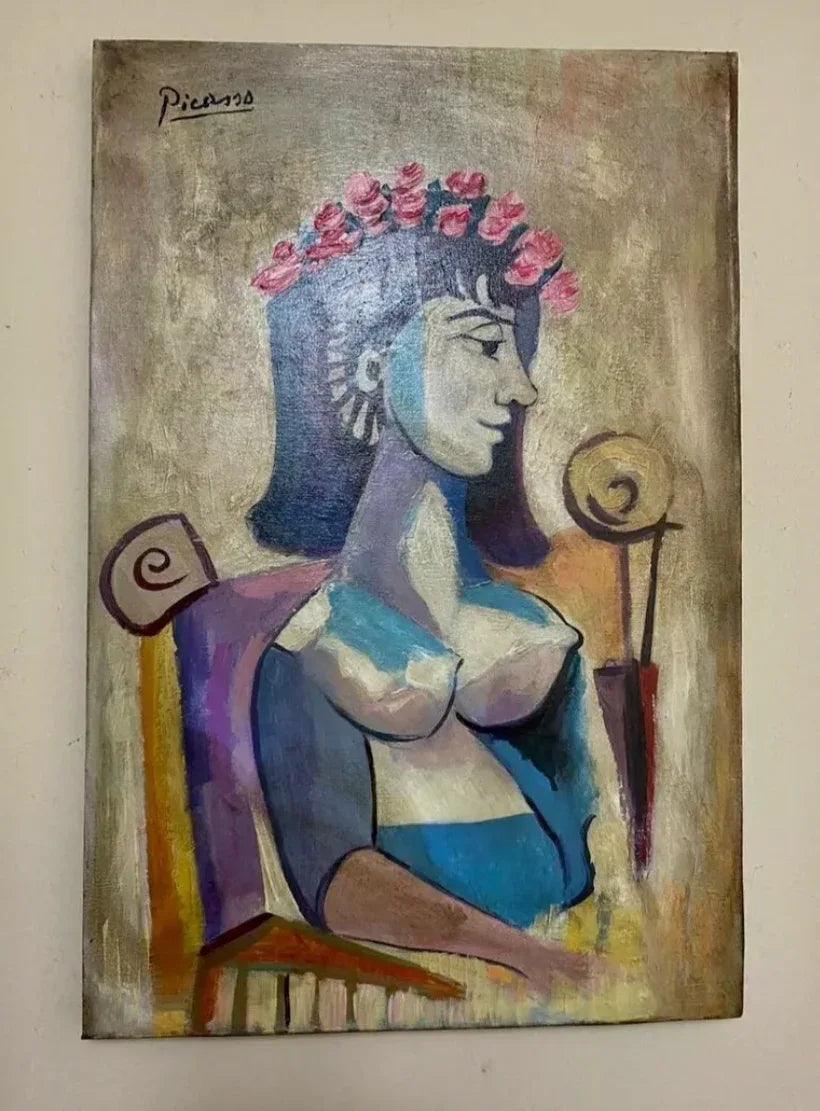 art-decoration-tableau-peinture-huile-toile-moderne-portrait-feminin-femme-nue - Kikooyou Art Gallery
