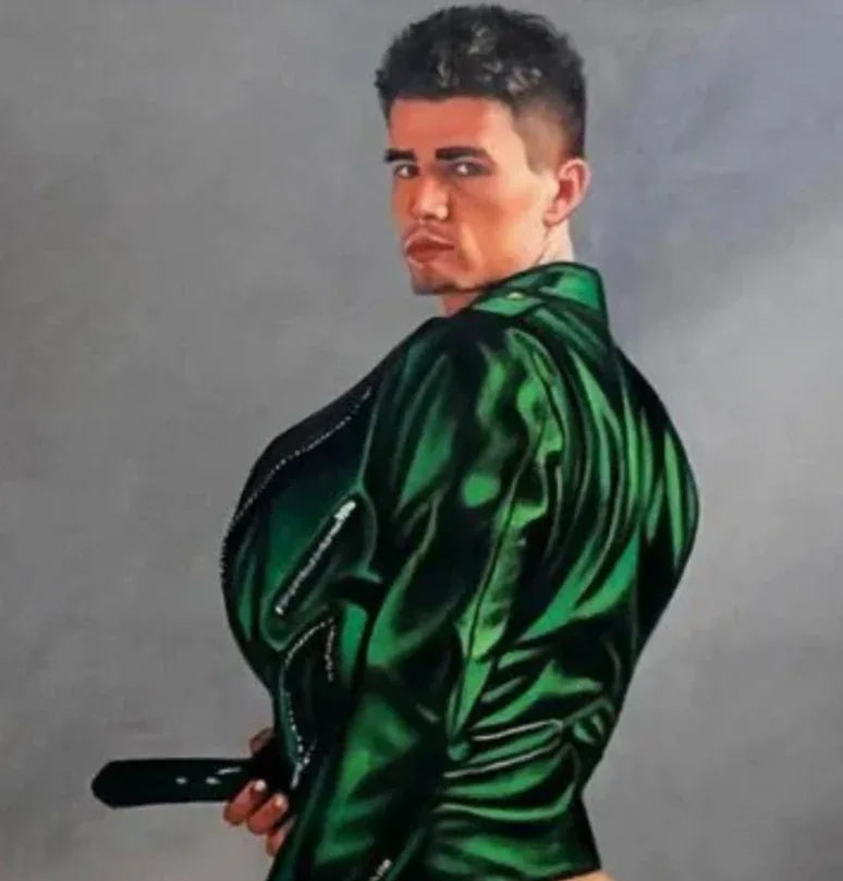 Portrait Art Érotique Homme Nu Huile sur Toile Signée - Kikooyou Art Gallery