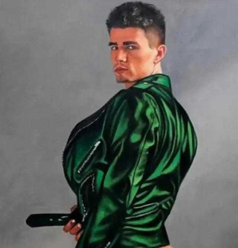 Portrait Art Érotique Homme Nu Huile sur Toile Signée - Kikooyou Art Gallery
