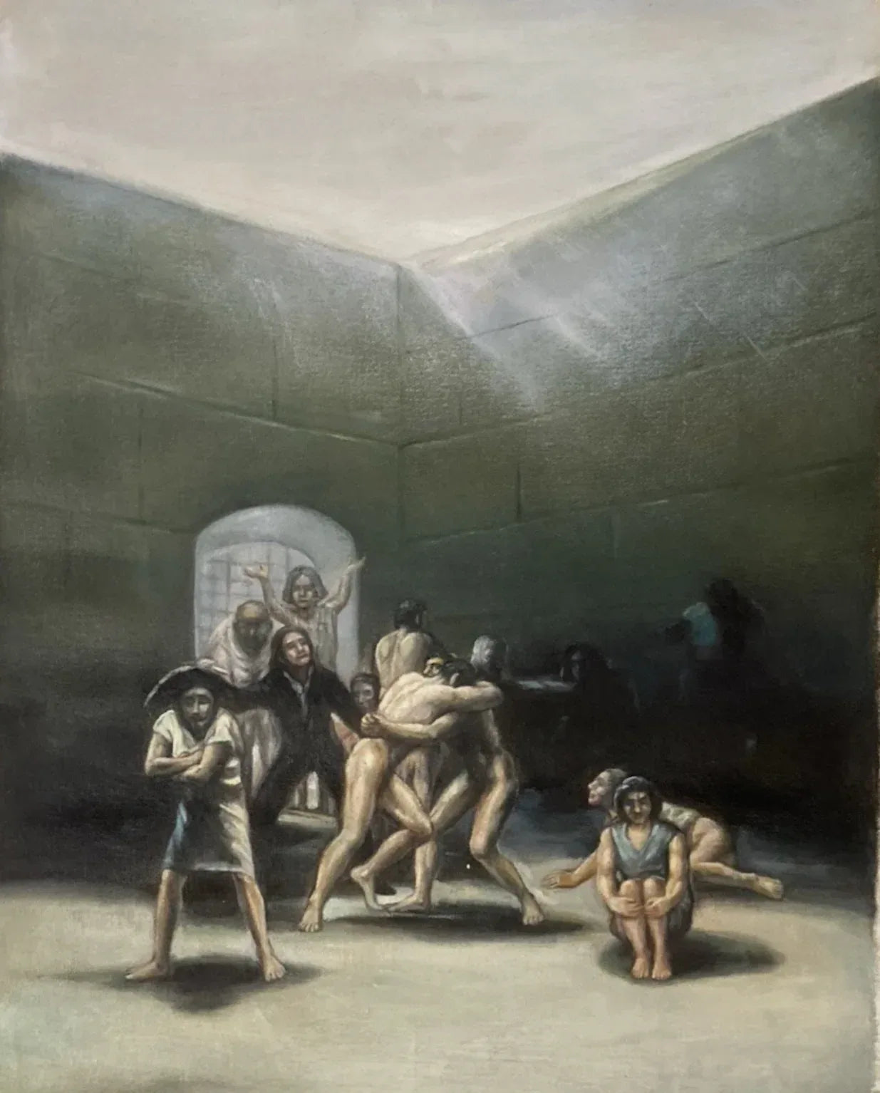 peinte à la main « Cour des fous » d'après Francisco Goya - Kikooyou Art Gallery