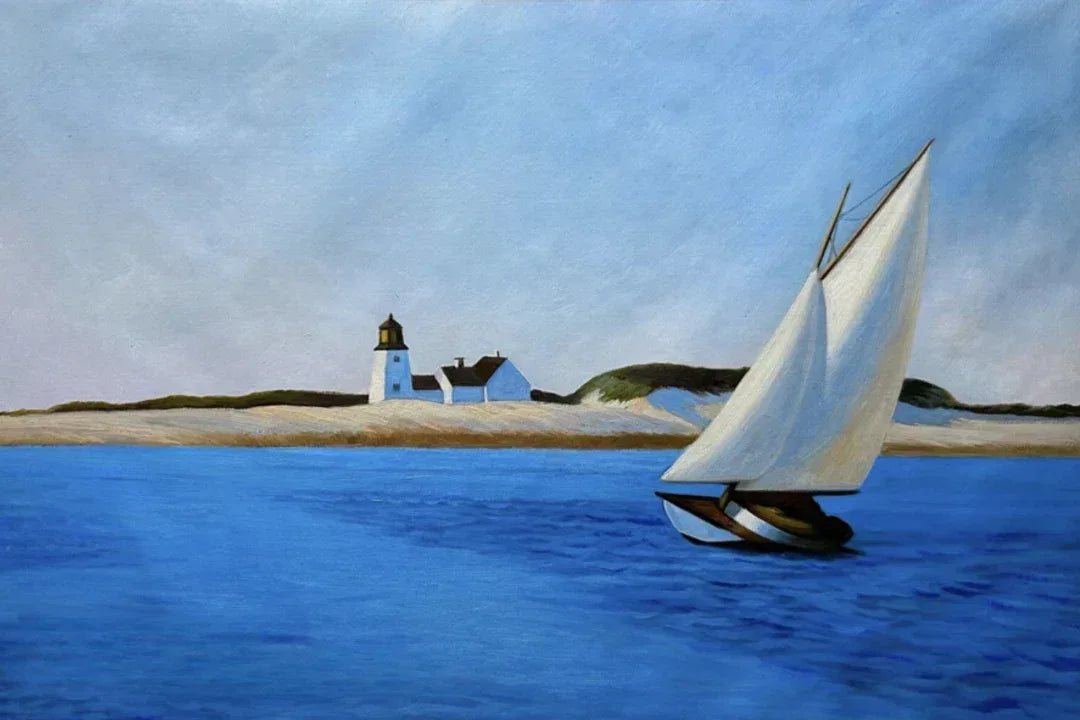 Reproduction peinture à l'huile 100% fait main, La longue jambe d'après Edward Hopper - Kikooyou Art Gallery