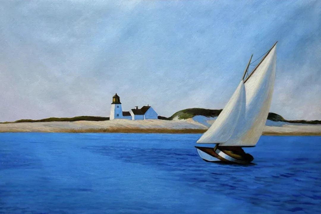 Reproduction peinture à l'huile 100% fait main, La longue jambe d'après Edward Hopper - Kikooyou Art Gallery