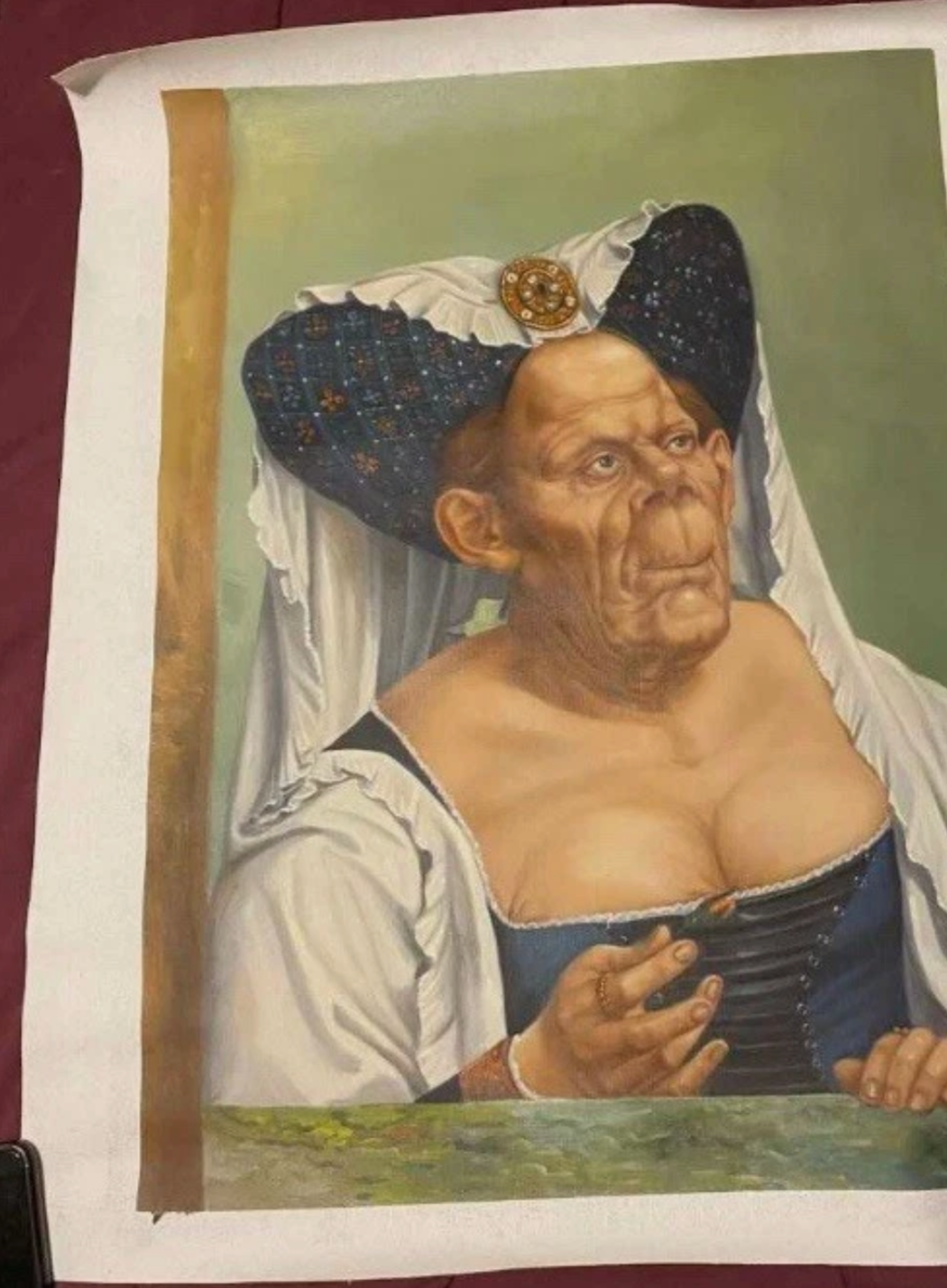 reproduction peinte à la main de "La vilaine duchesse" d'après Quinton Matsys