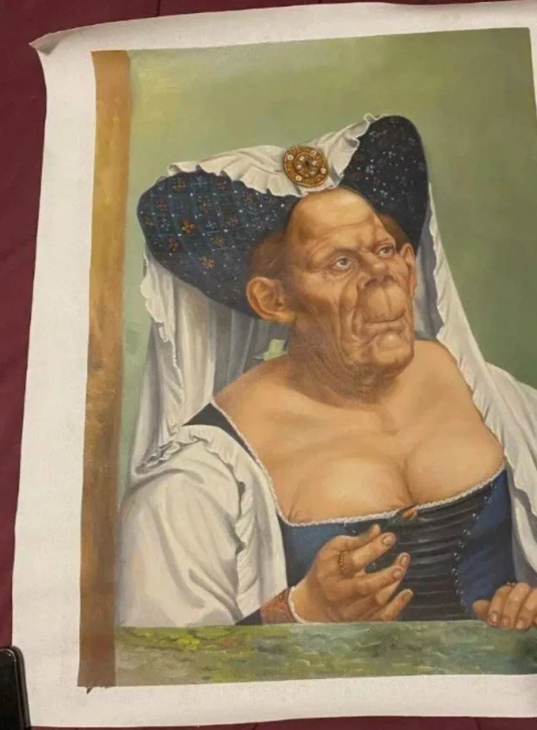 reproduction peinte à la main de "La vilaine duchesse" d'après Quinton Matsys - Kikooyou Art Gallery