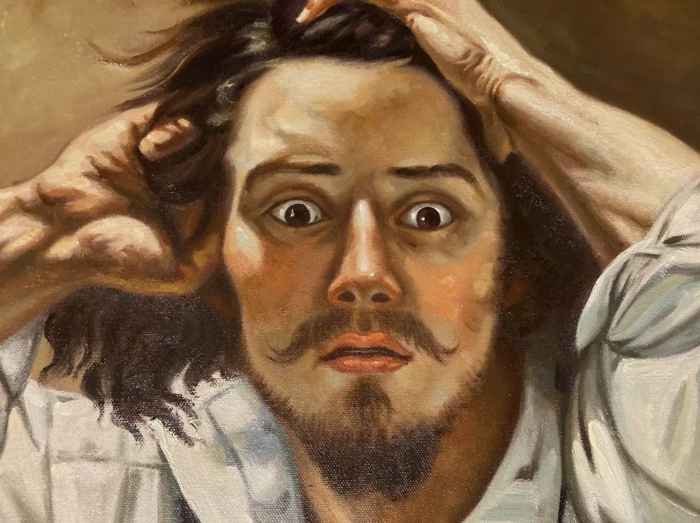Réplique peinte à la main de "L'homme désespéré" par Gustave Courbet - Kikooyou Art Gallery - Kikooyou Art Gallery