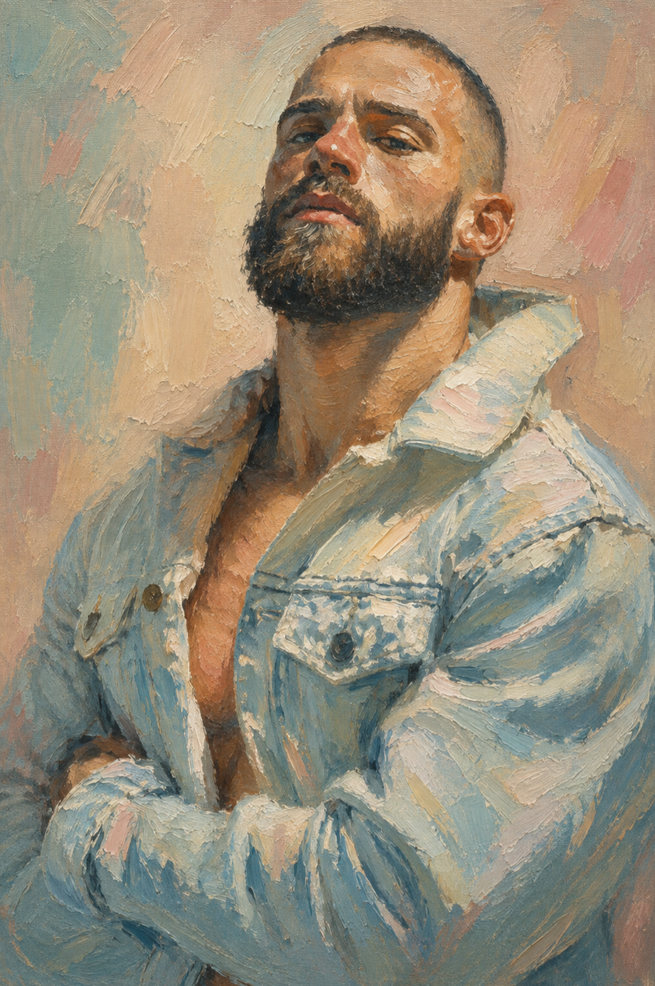 peinture huile sur toile faite sur commande - PORTRAIT BOGOSSE