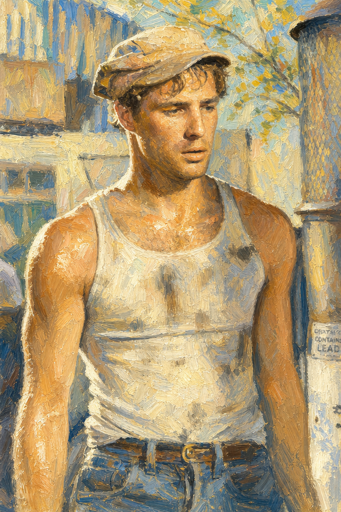 peinture huile sur toile faite sur commande - PORTRAIT MARLON
