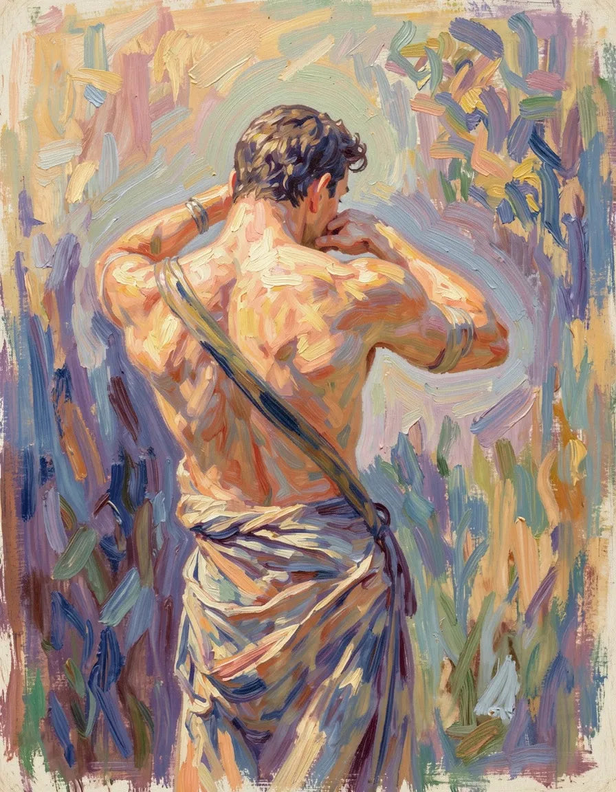 peinture huile sur toile faite sur commande - PORTRAIT BOGOSSES BACK