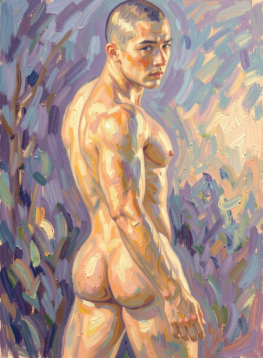 peinture huile sur toile faite sur commande - PORTRAIT BOGOSSE FESSES