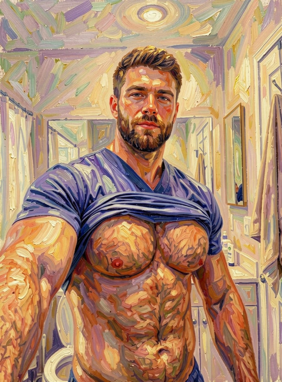 peinture huile sur toile faite sur commande - PORTRAIT BOGOSSE PECS