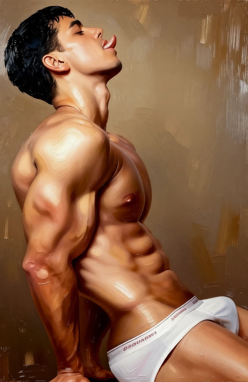 peinture huile sur toile faite sur commande - PORTRAIT BOGOSSE TONGUE