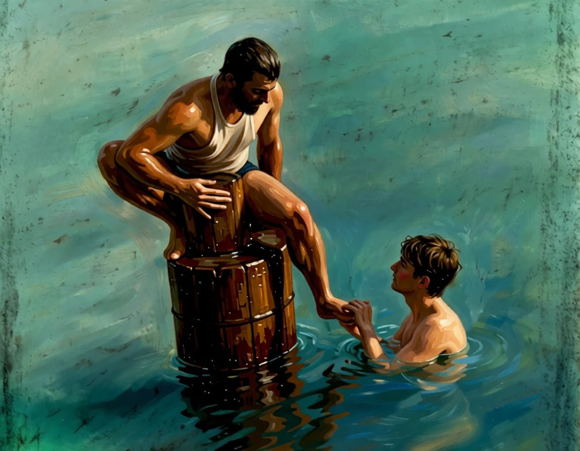 peinture huile sur toile faite SUR COMMANDE - PORTRAIT BOGOSSE GAY LOVERS