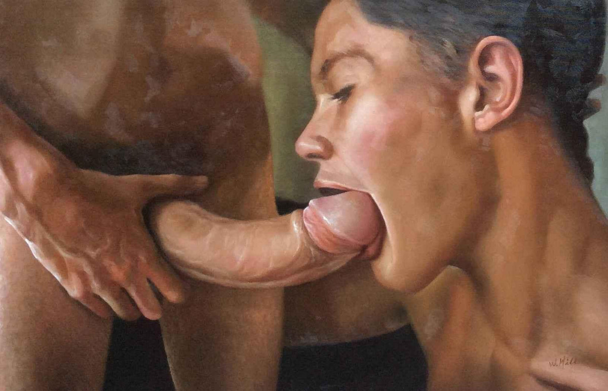 Peinture érotique hommes gay nus en huile sur toile originale - Kikooyou Art Gallery