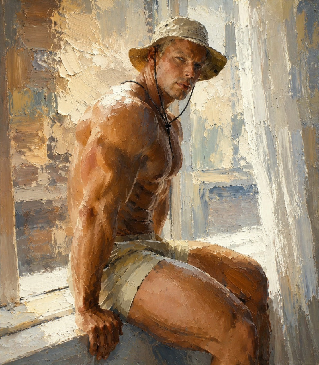 peinture huile sur toile faite sur commande - PORTRAIT BOGOSSE PECS