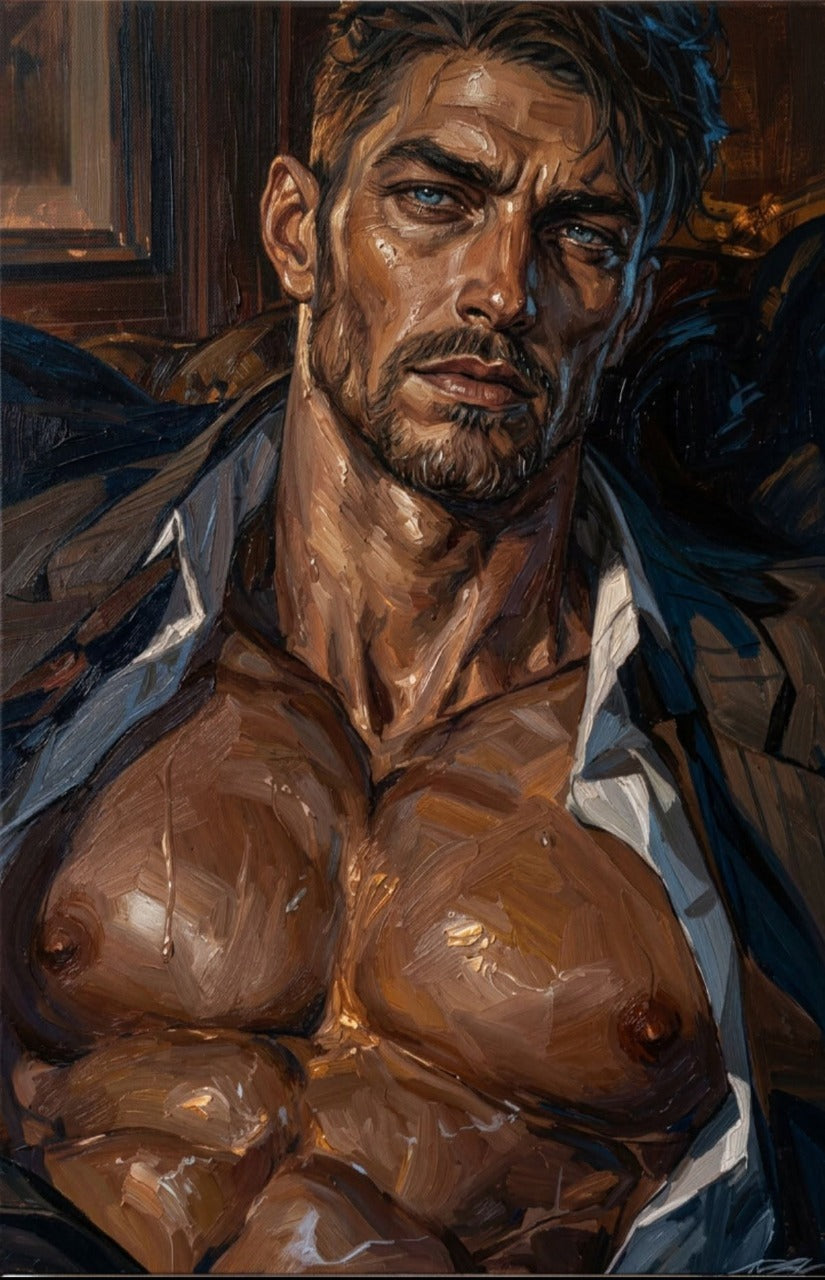 peinture huile sur toile faite sur commande - PORTRAIT BOGOSSE