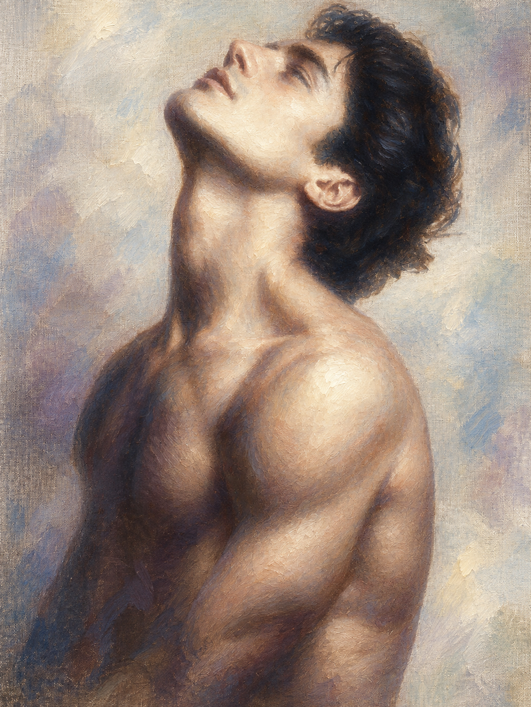 peinture huile sur toile faite sur commande - PORTRAIT BOGOSSE INCONNU