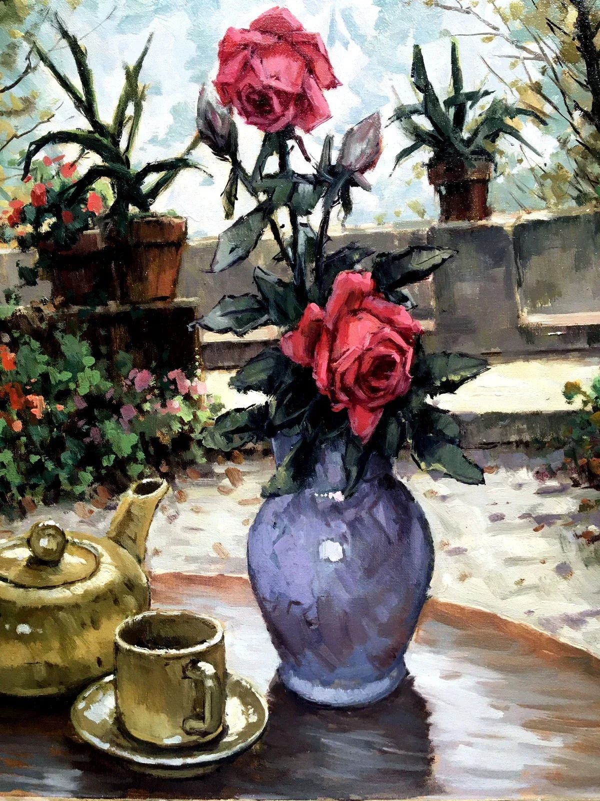 art-decoration-nature-morte-fleurs-roses-vase-jardin-objet - Kikooyou Art Gallery