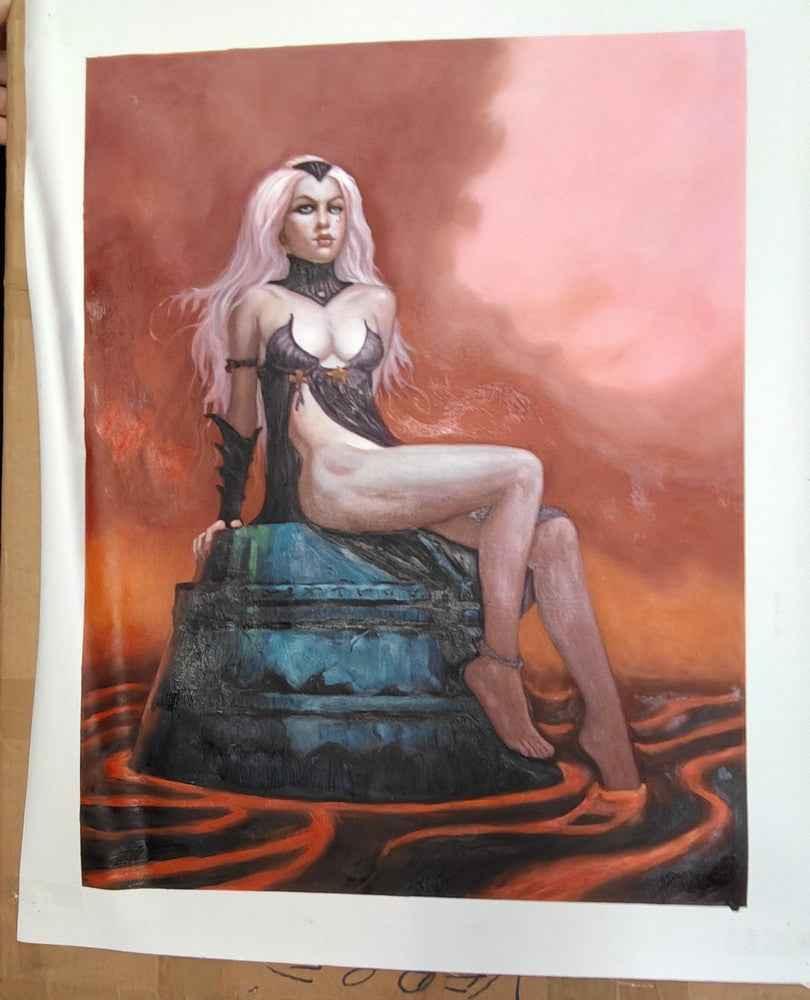 art surréaliste tableau huile sur toile signée Amazone - Kikooyou Art Gallery
