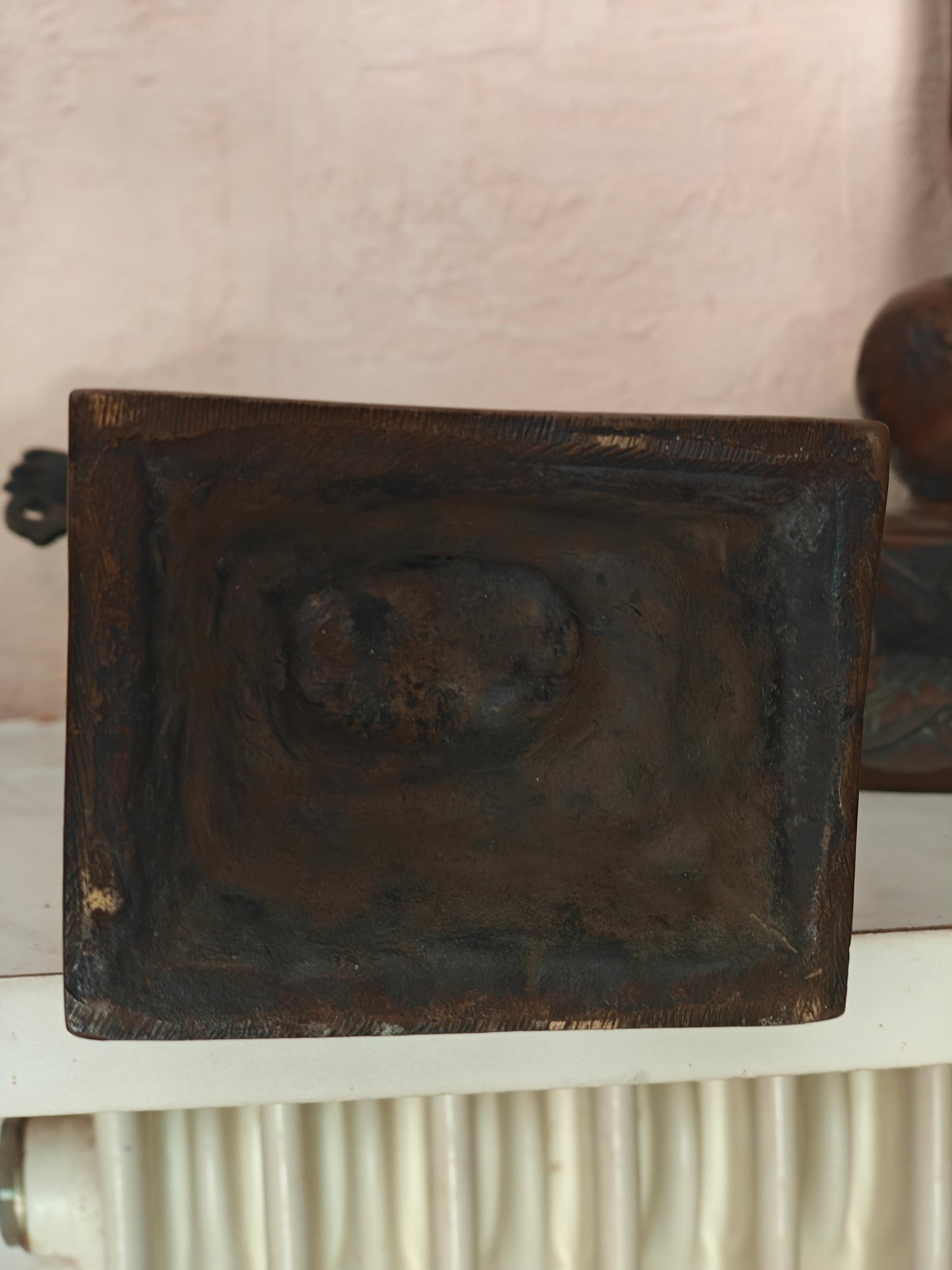 Ancienne statue indoue en bronze d'éléphant Ganesh dieu de la richesse