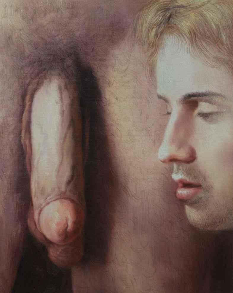 Portrait homme gay érection peinture huile sur toile - Kikooyou Art Gallery