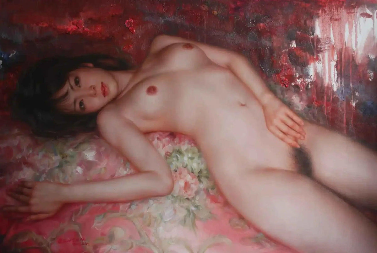 art-nue-intégrale-femme-peinture-originale-huile sur toile - Kikooyou Art Gallery