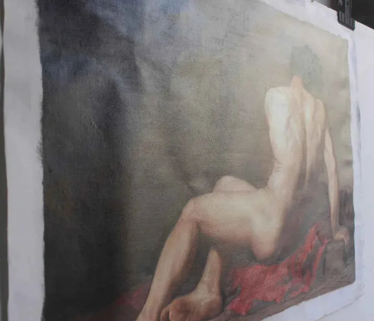 Huile sur toile Jacques Louis David Nu masculin dit Patrocle - Oil on canvas Jacques Louis David Male Nude known as Patroclus - Kikooyou Art Gallery