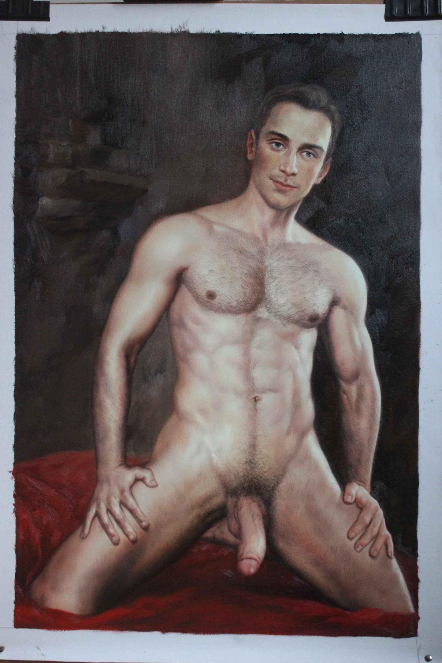 homme gay nu peinture originale huile sur toile - Kikooyou Art Gallery
