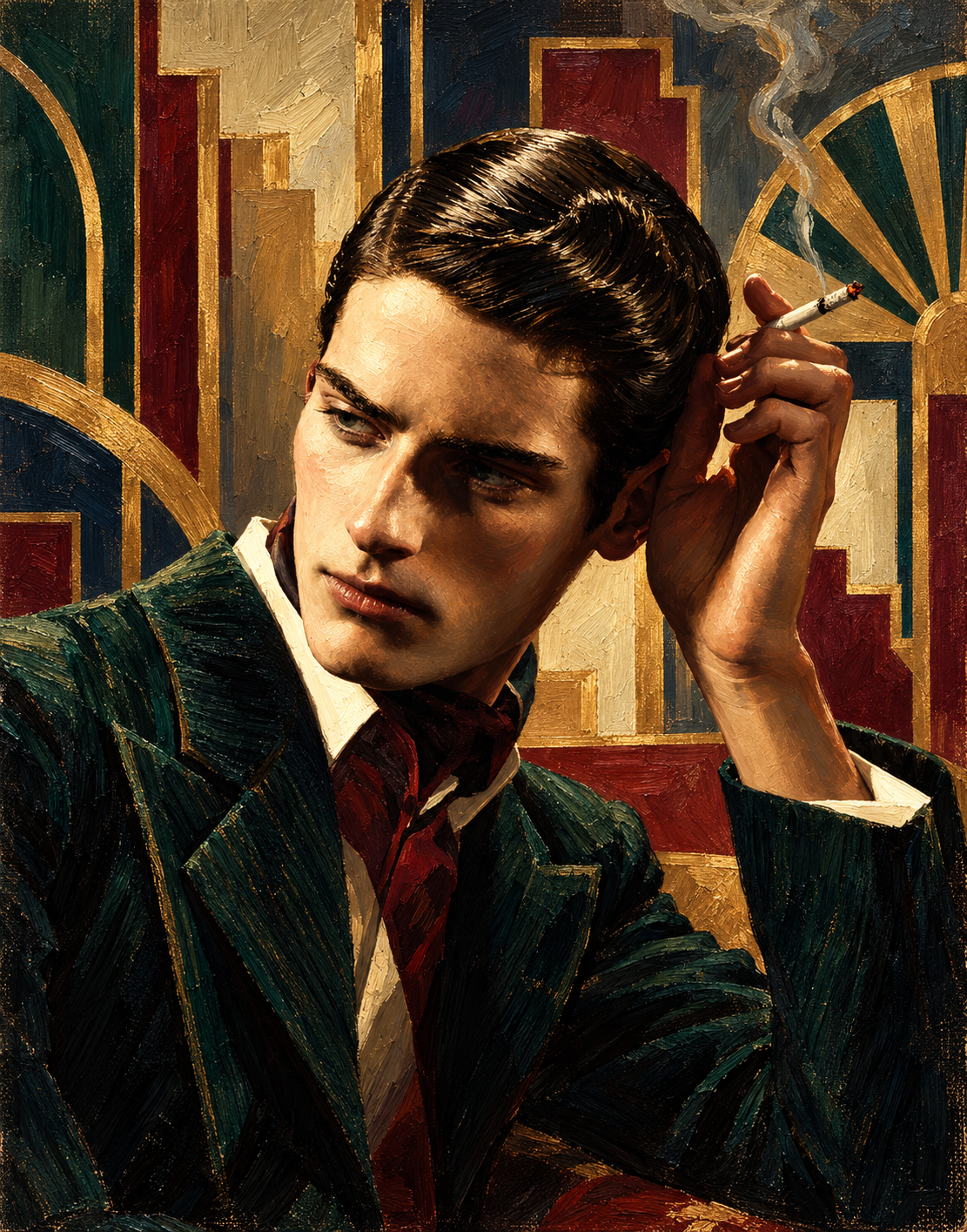 peinture huile sur toile faite SUR COMMANDE - PORTRAIT BOGOSSE BG