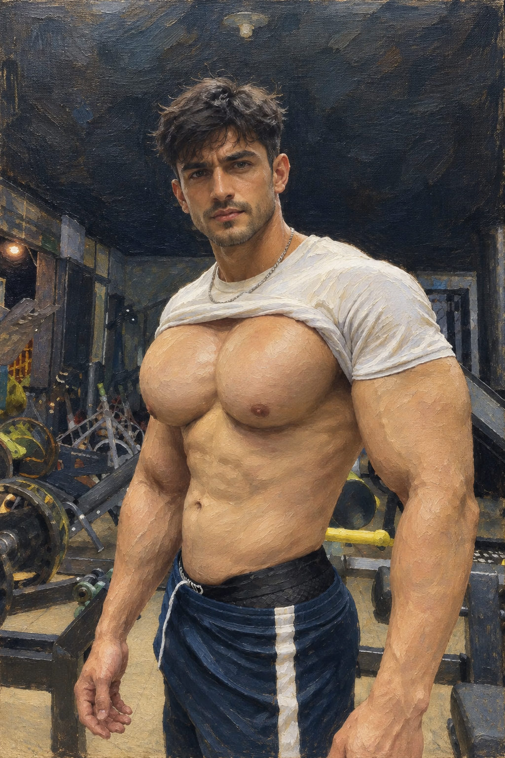 peinture huile sur toile faite sur commande - PORTRAIT BOGOSSE PECS