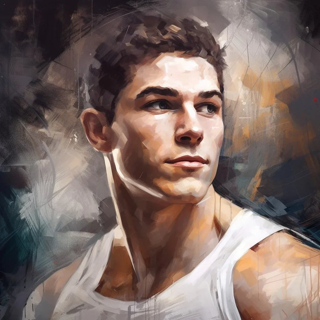 art-érotique-peinture-huile sur toile-originale-portrait-homme-debardeur- Kikooyou Art Gallery - Kikooyou Art Gallery