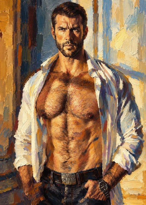 peinture huile sur toile faite sur commande - PORTRAIT BOGOSSE PECS