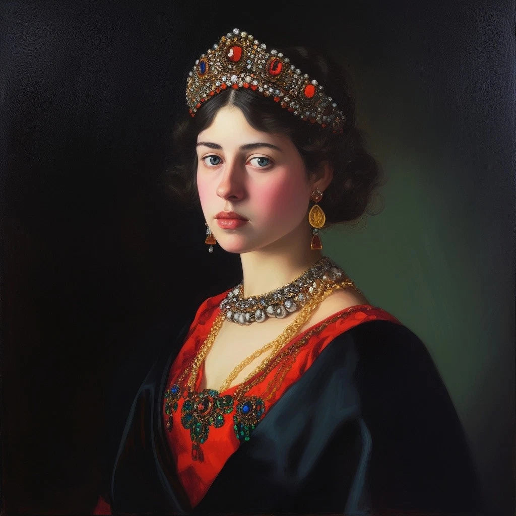 portrait personne royale acrylique sur toile - Kikooyou Art Gallery