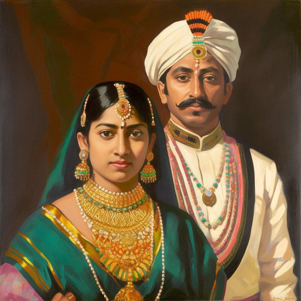 Portrait___le_jeune_Maharaja_et_la_Maharani___40 - Kikooyou Art Gallery