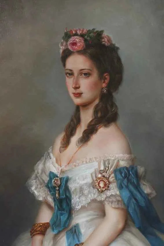 Portrait de la princesse de Galles du Danemark, peinture à l'huile d'après Winterhalter