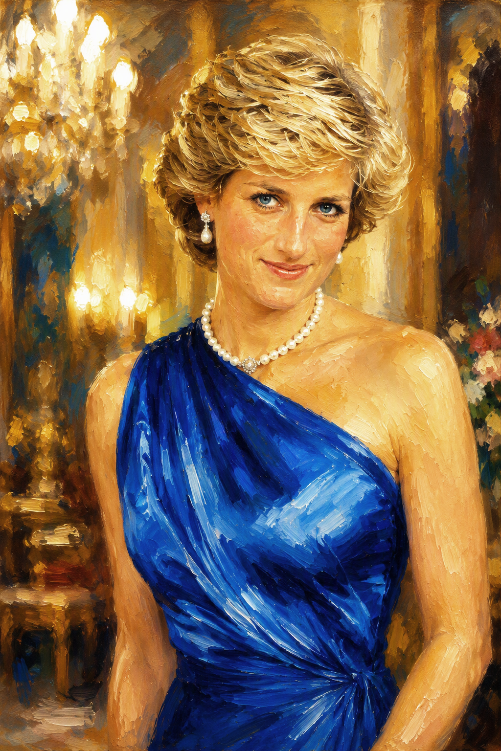 peinture huile sur toile faite sur commande - portrait DIANA