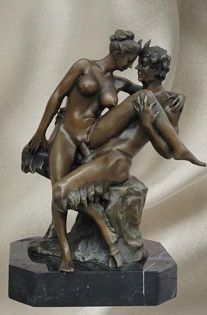 Risque Diable Femme Mavchi Érotique Bronze Nu Satyre Nymphe - kikooyou art gallery - Kikooyou Art Gallery