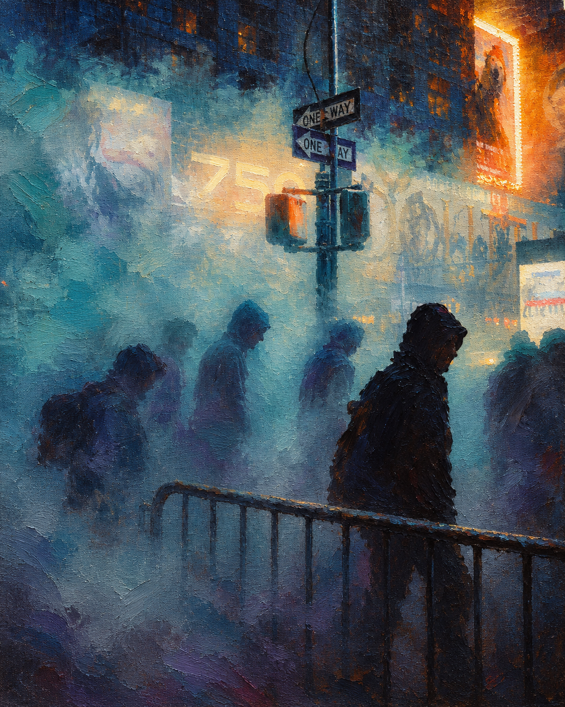 peinture huile sur toile faite SUR COMMANDE - PORTRAIT BOGOSSE BROUILLARD