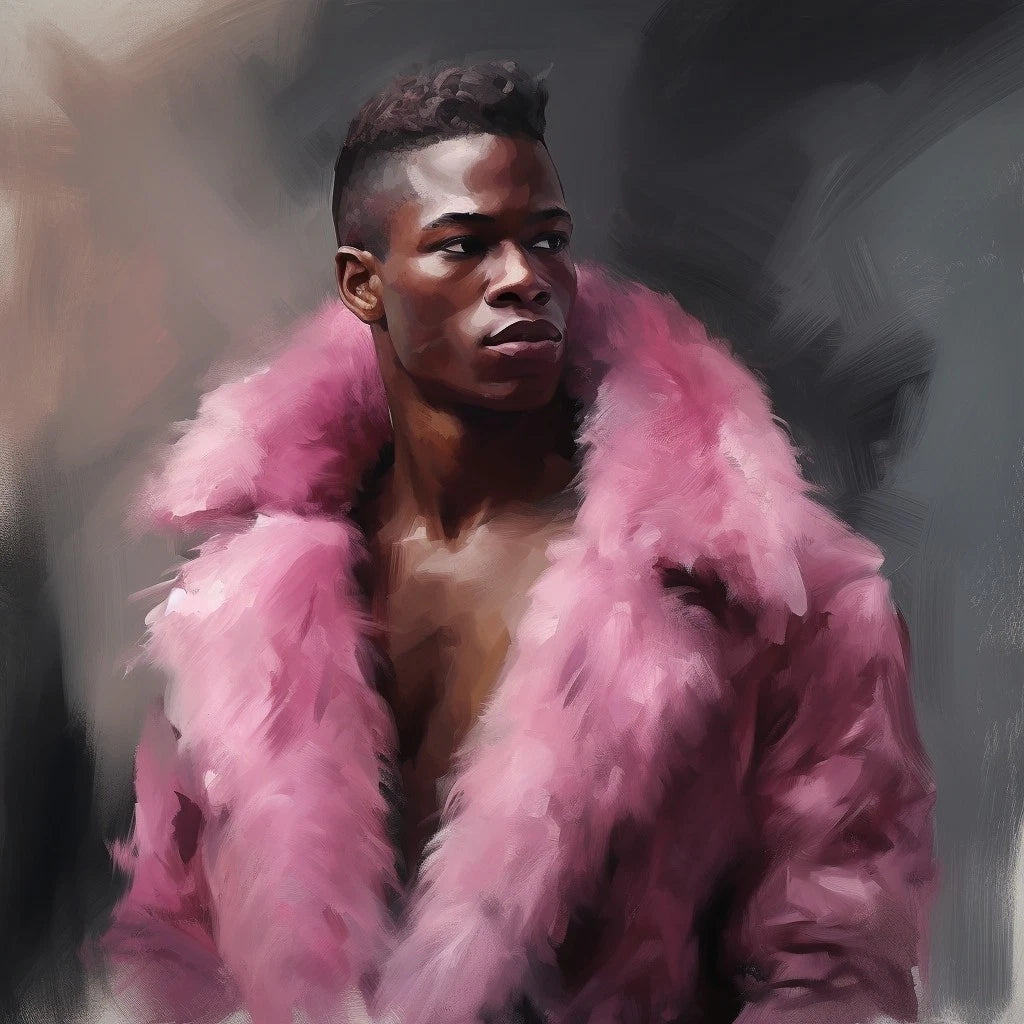 DJIBRIL - portrait originale Acrylique sur toile 100x100 cm - Kikooyou Art Gallery