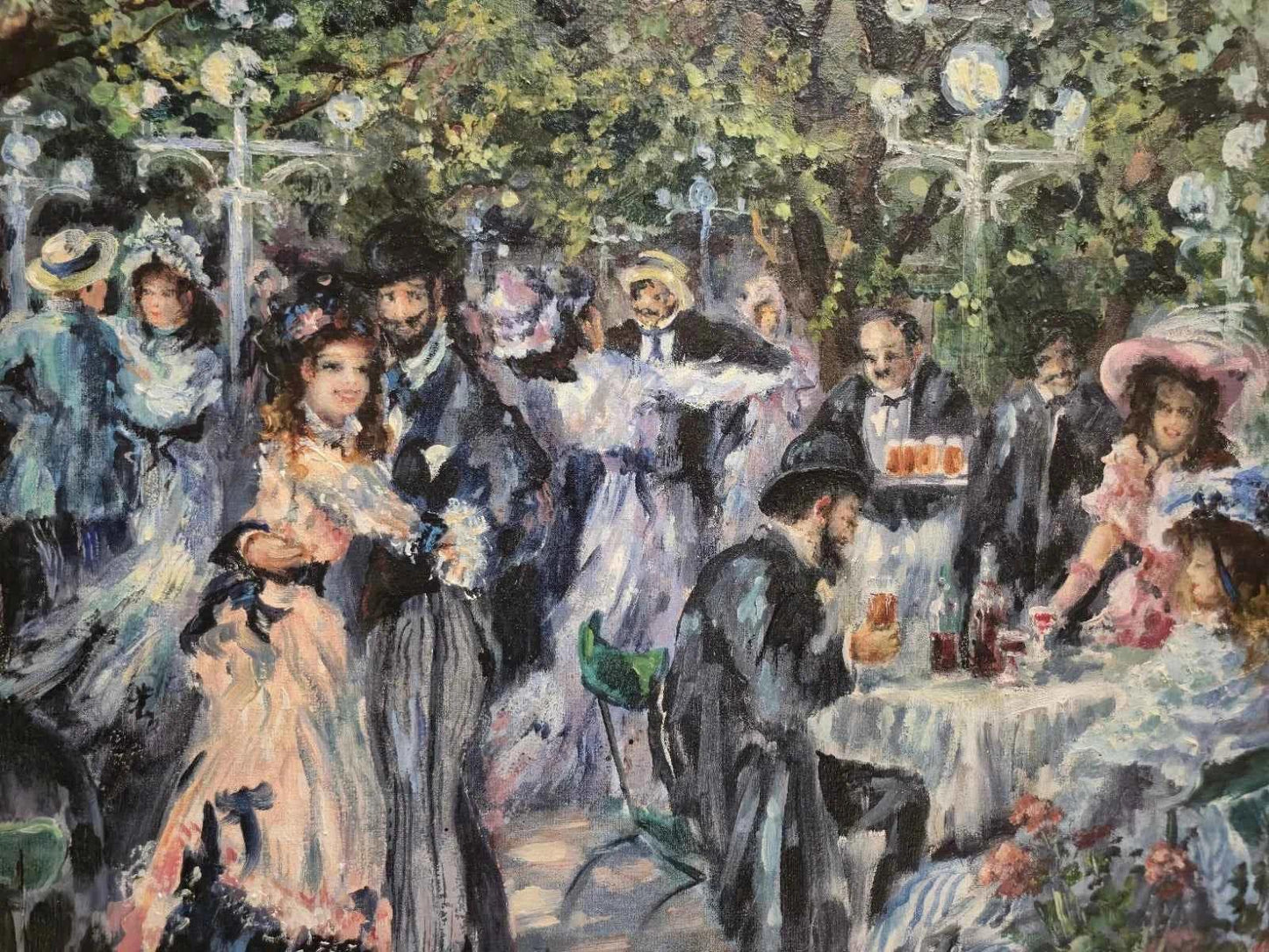 Tableau Impressionnisme Huile Biergarten Theo Köppler (XX) - Kikooyou Art Gallery