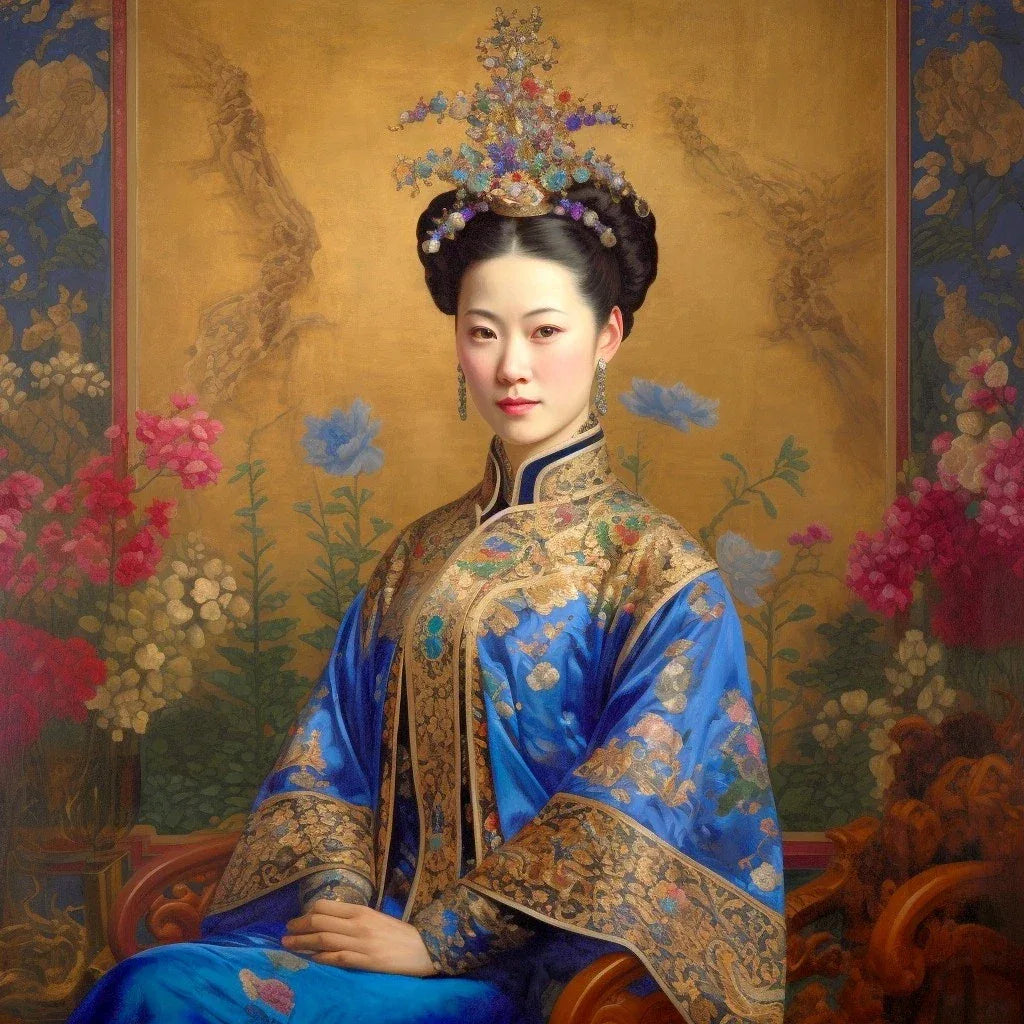 La Jeune Impératrice, Acrylique sur toile 100x100 cm, Œuvre unique - Kikooyou Art Gallery - Kikooyou Art Gallery