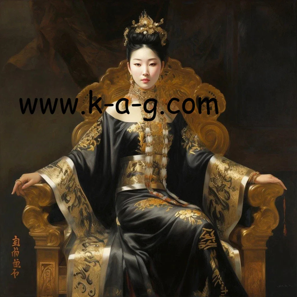 Tullasky – La Jeune Impératrice, Acrylique sur toile 30x30 cm, Œuvre unique - Kikooyou Art Gallery - Kikooyou Art Gallery