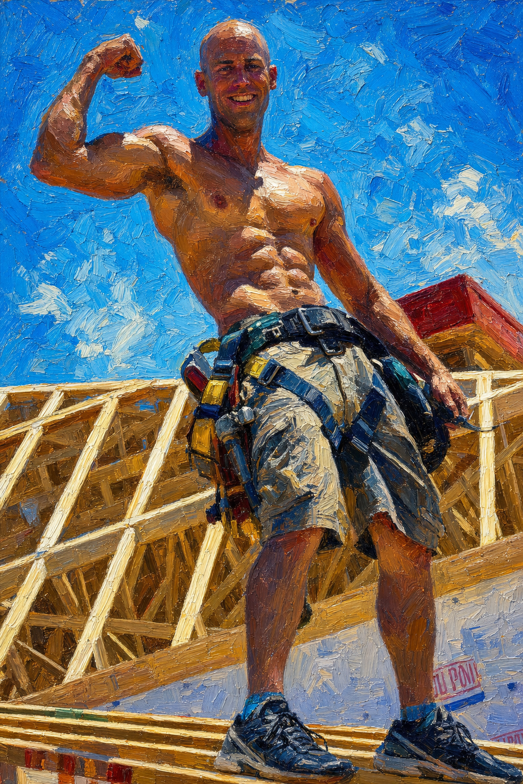 peinture huile sur toile faite sur commande - OUVRIER